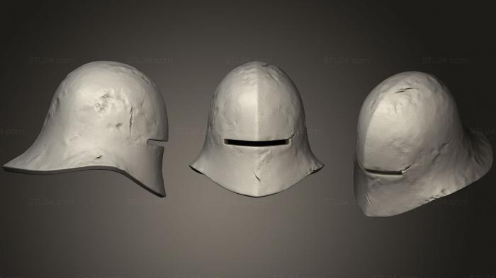 Mask (Medieval Helmet 8, MS_0257) 3D models for cnc